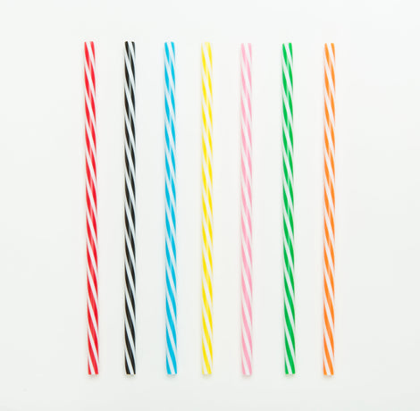Reusable Plastic Straw Sets